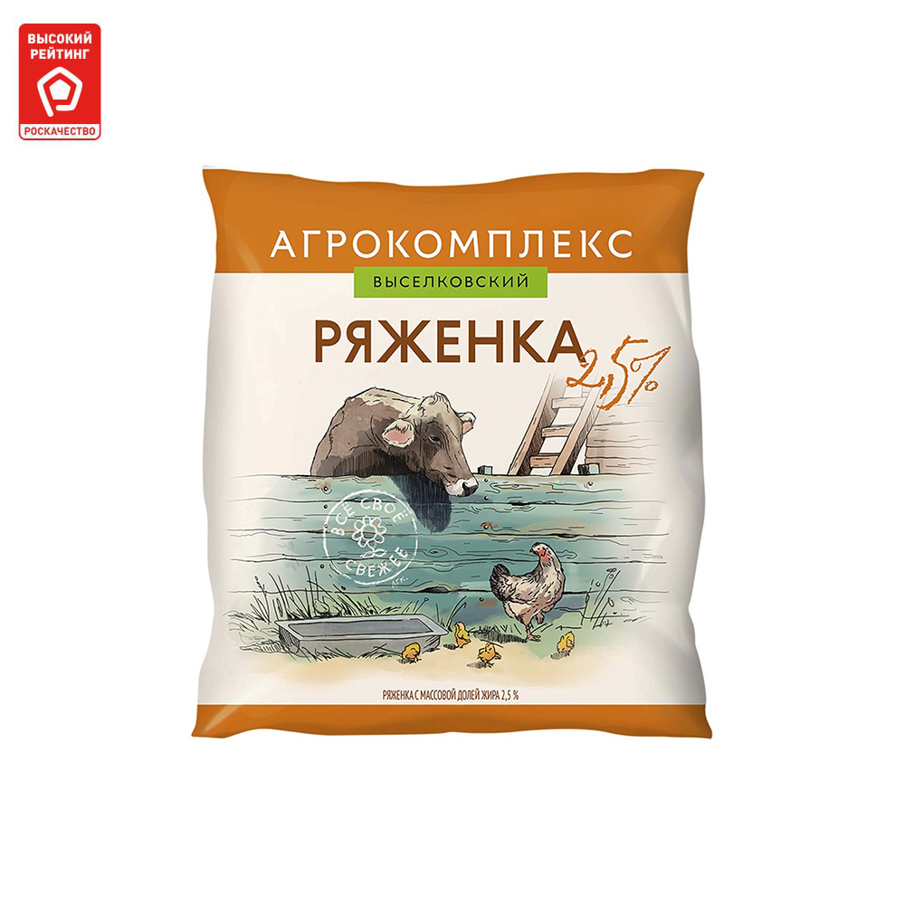 

Ряженка Агрокомплекс Натуральные Продукты 2,5% 450 мл