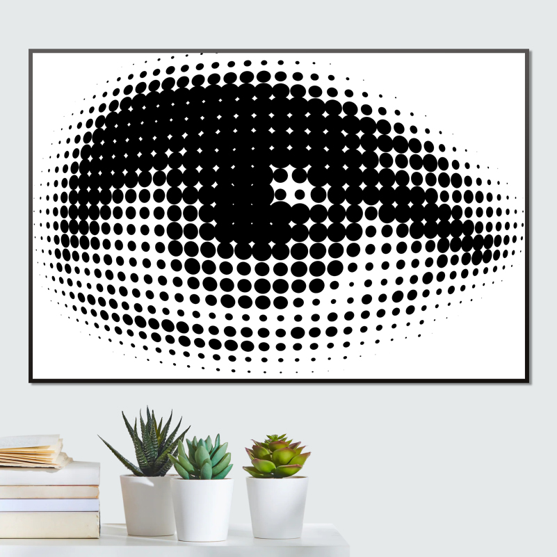 

Постер на холсте ПолиЦентр Глаз из Точек 40х30 см, Глазизточек