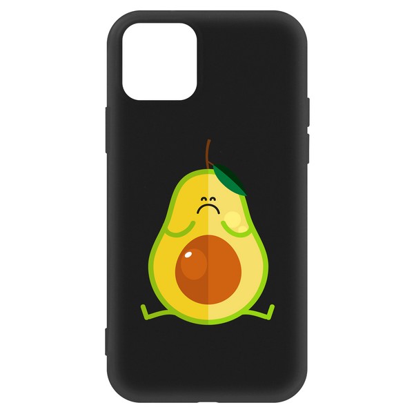 фото Чехол-накладка krutoff soft case авокадо недовольный для apple iphone 11 pro