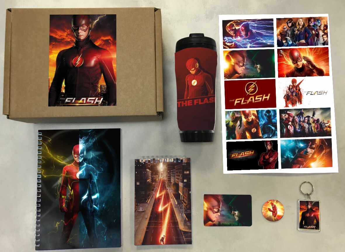 

Бокс с подарком Флэш, The Flash TF0005, 7 предметов, Бежевый