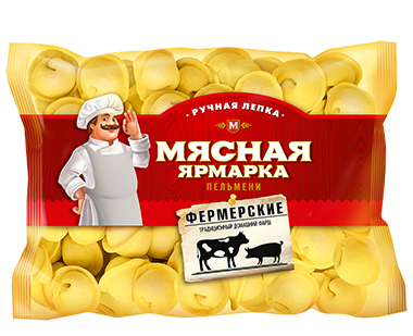 

Пельмени Мясная Ярмарка Фермерские ручная лепка замороженные 800 г