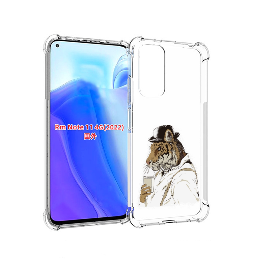 

Чехол MyPads Тигр в шляпе для Xiaomi Redmi Note 11 4G ( Глобальная версия ), Tocco