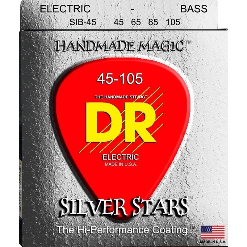 фото Струны для бас-гитары dr string sib-45 - silver stars