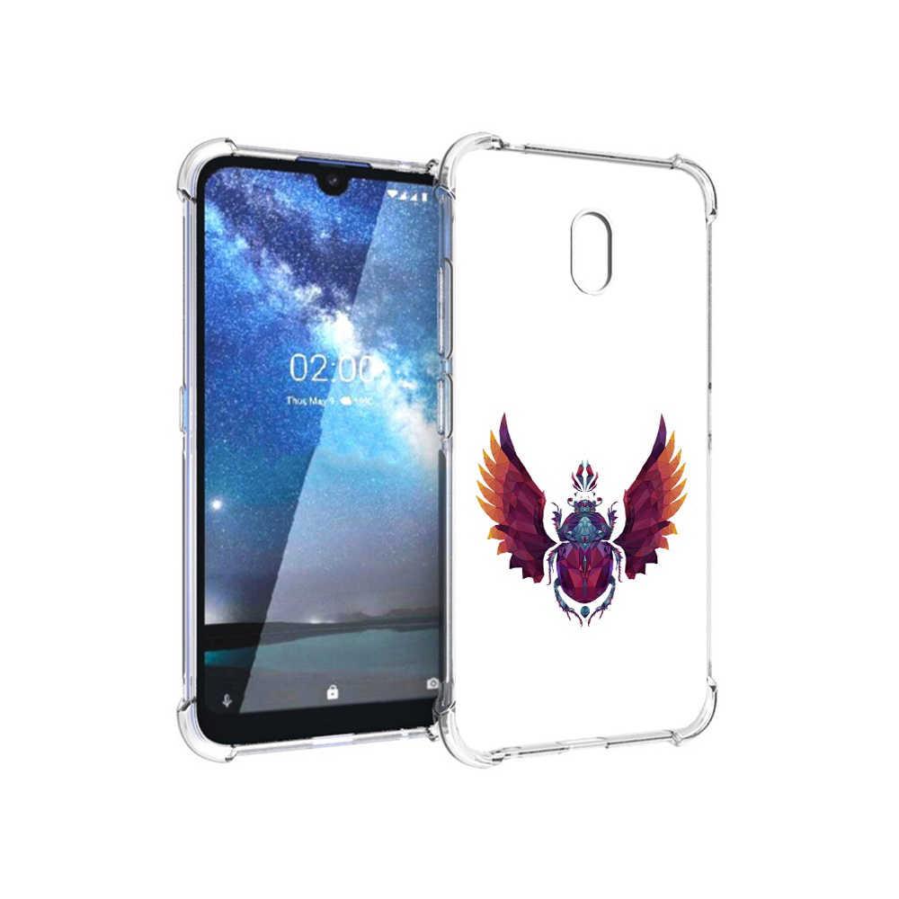 

Чехол MyPads Tocco для Nokia 2.2 алмазный скоробей (PT134721.103.219), Прозрачный, Tocco