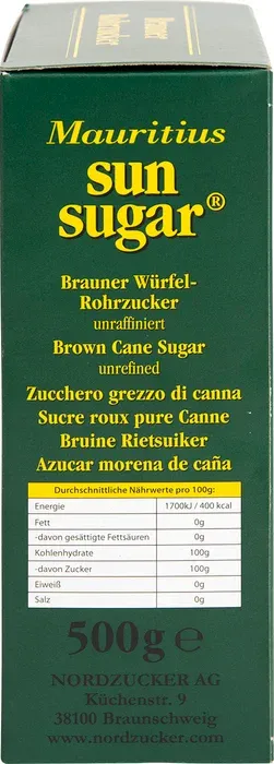 

Сахар Mauritius Sun Sugar тростниковый коричневый кусковой 500 г