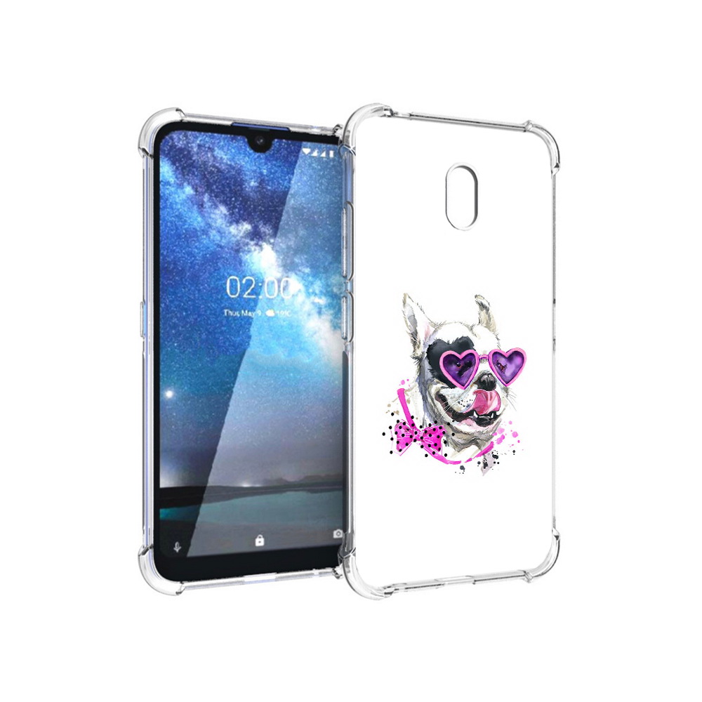 

Чехол MyPads Tocco для Nokia 2.2 акварельный пёс (PT134721.103.218), Прозрачный, Tocco