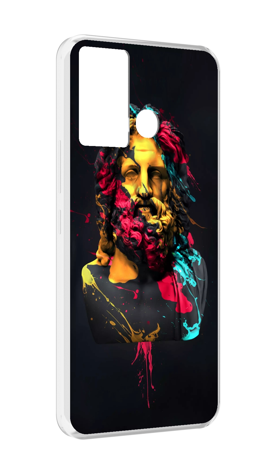 

Чехол MyPads арт-статуя-краски для Infinix Hot 12 Play, Прозрачный, Tocco