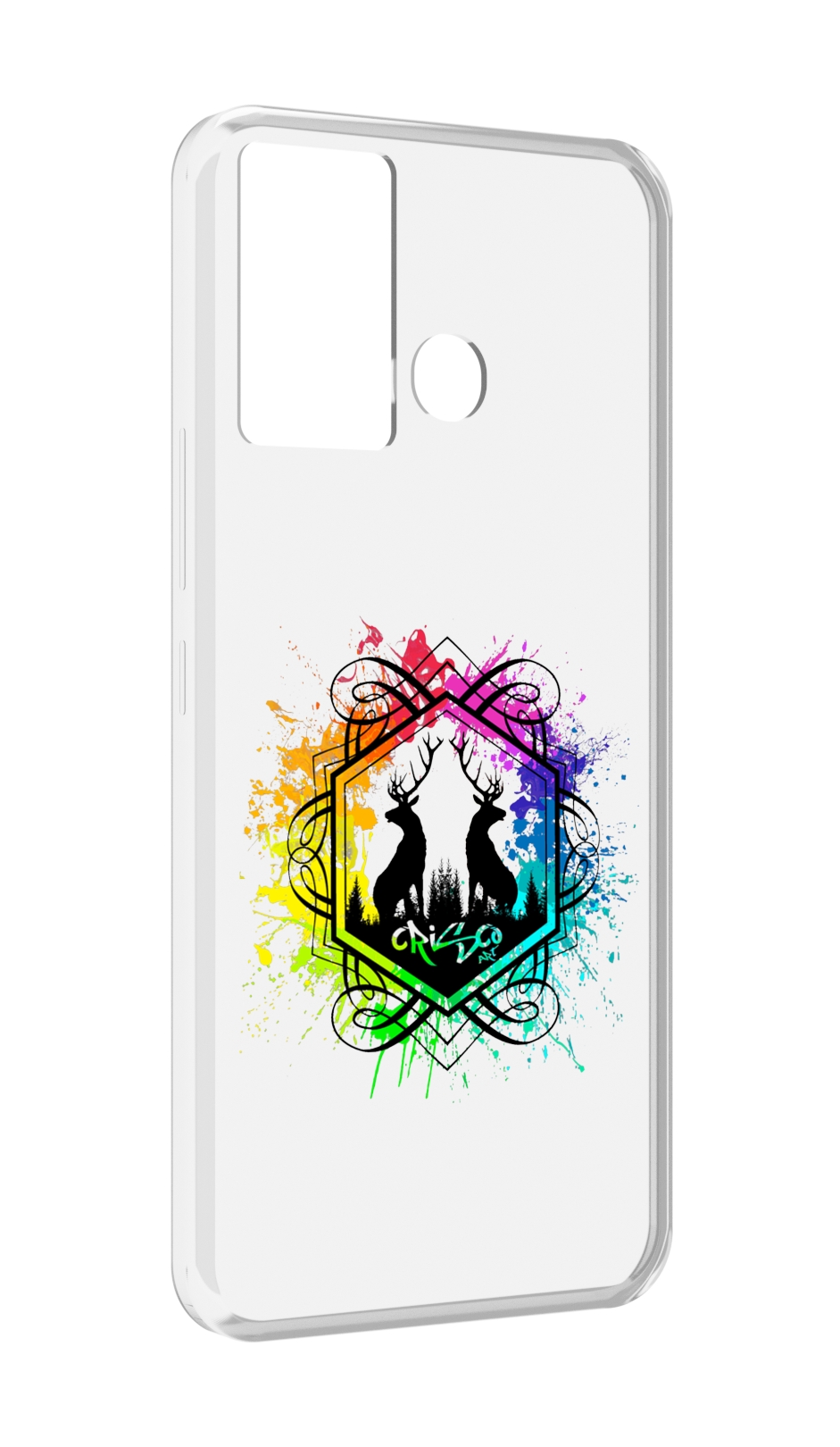 

Чехол MyPads арт-с-оленями для Infinix Hot 12 Play, Прозрачный, Tocco