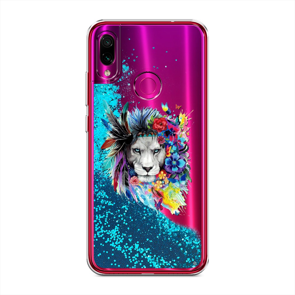

Жидкий чехол с блестками "Гавайский лев" на Xiaomi Redmi Note 7