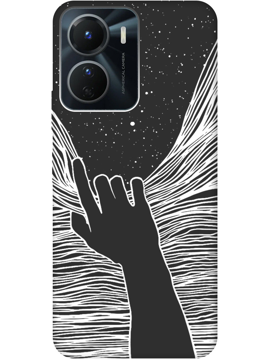 

Силиконовый чехол на Vivo Y16 с рисунком "Рука и нити" Soft Touch черный, 20000233