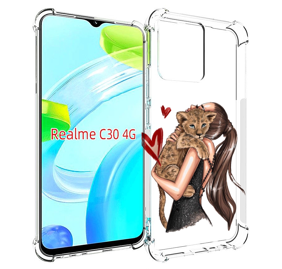 

Чехол MyPads Кошачья-любовь для Realme C30 4G / Narzo 50i Prime, Прозрачный, Tocco