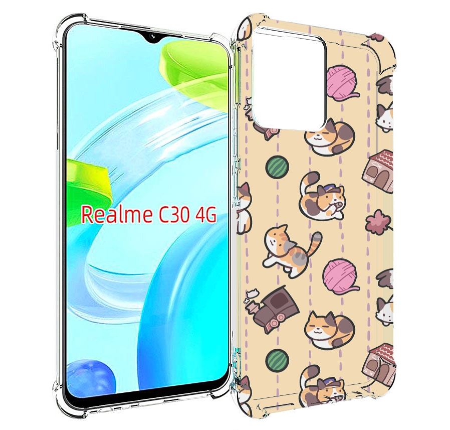 

Чехол MyPads Котики-клубочки для Realme C30 4G / Narzo 50i Prime, Прозрачный, Tocco