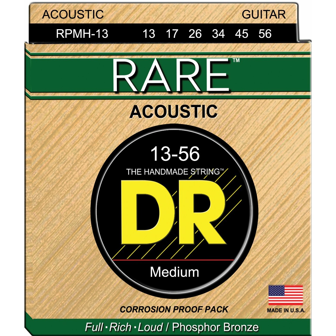 фото Струны для акустической гитары dr string rare rpmh-13