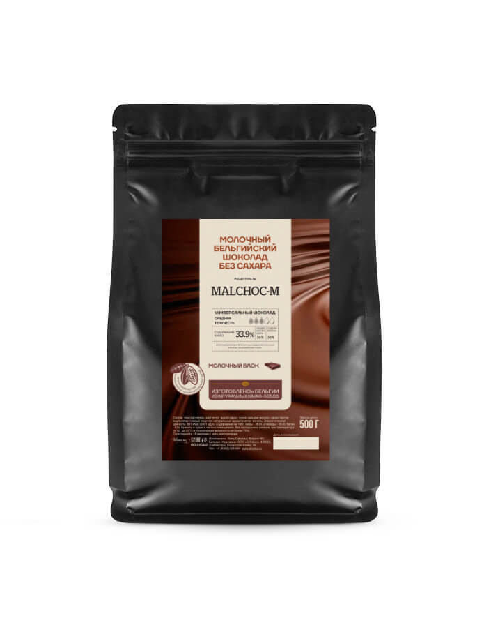 

Шоколад Callebaut Бельгийский молочный без сахара 33,9%, 0,5 кг, Callebaut без сахара 33,9%