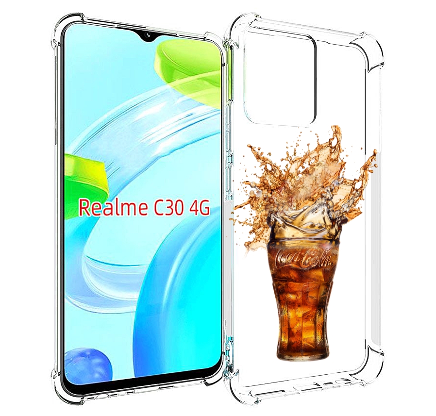 

Чехол MyPads Кола-в-стакане для Realme C30 4G / Narzo 50i Prime, Прозрачный, Tocco