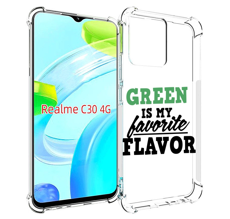 

Чехол MyPads Зеленый-фаворит для Realme C30 4G / Narzo 50i Prime, Прозрачный, Tocco