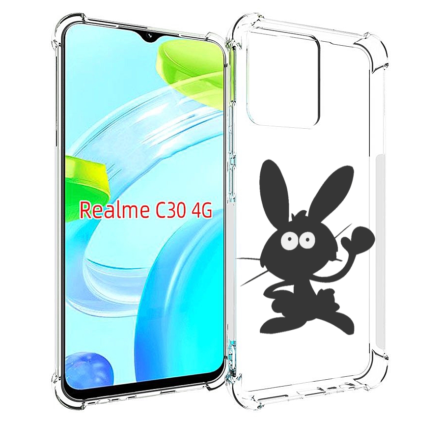 

Чехол MyPads Заяц для Realme C30 4G / Narzo 50i Prime, Прозрачный, Tocco