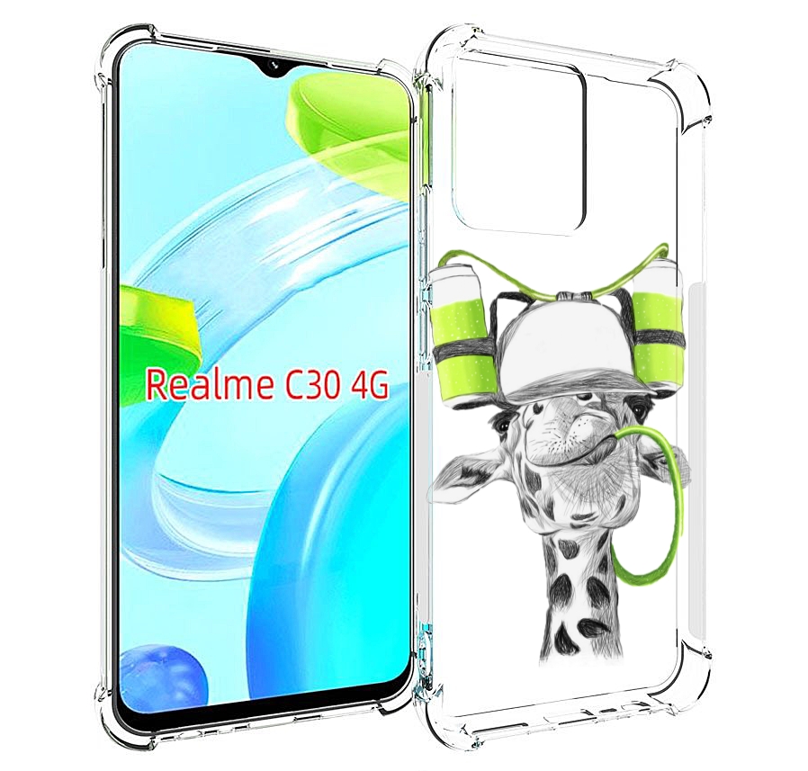 

Чехол MyPads Жираф для Realme C30 4G / Narzo 50i Prime, Прозрачный, Tocco
