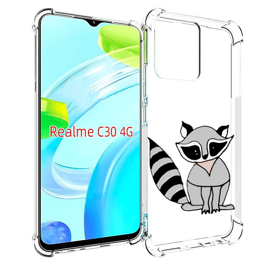 

Чехол MyPads Енотик для Realme C30 4G / Narzo 50i Prime, Прозрачный, Tocco