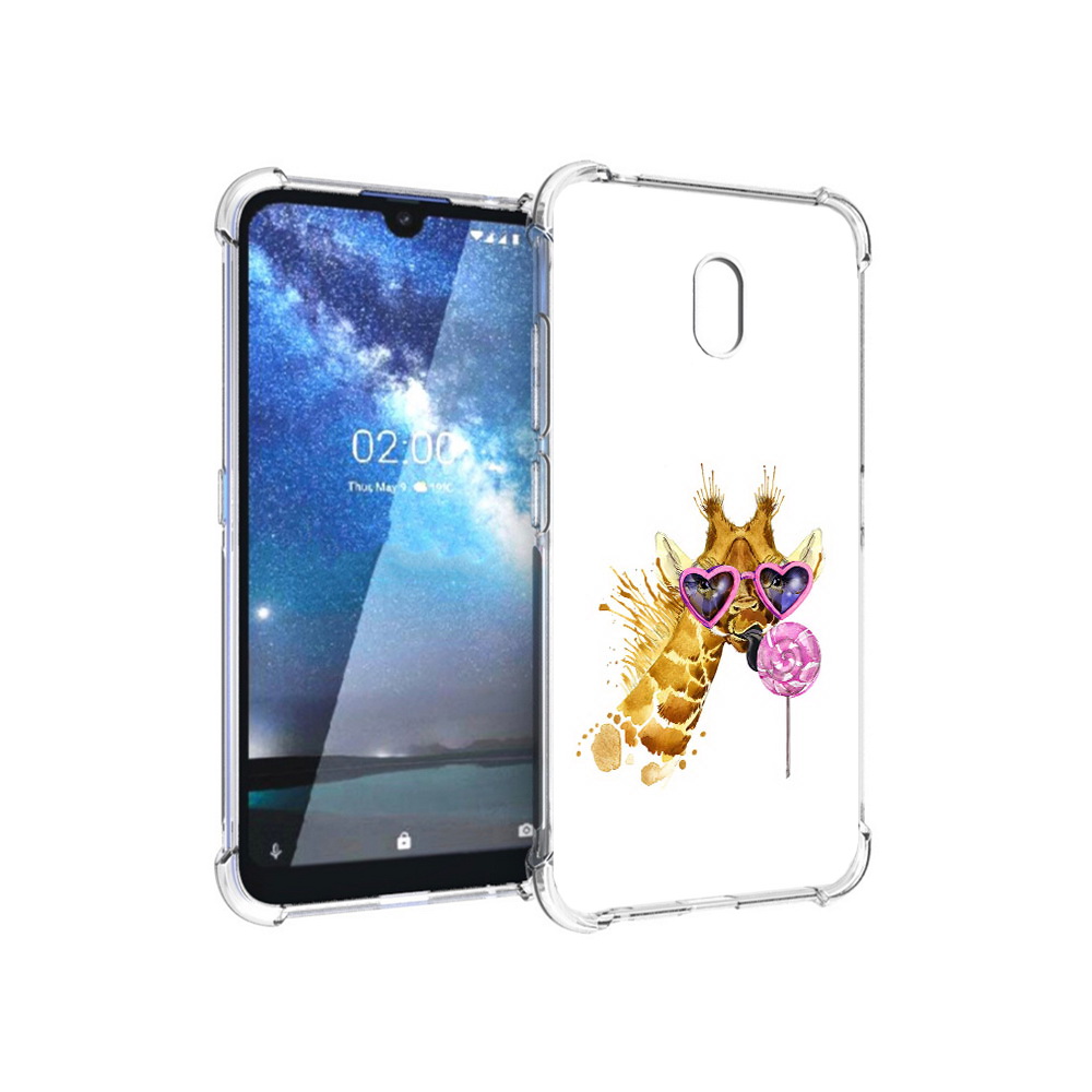 

Чехол MyPads Tocco для Nokia 2.2 акварельный жираф (PT134721.103.217), Прозрачный, Tocco