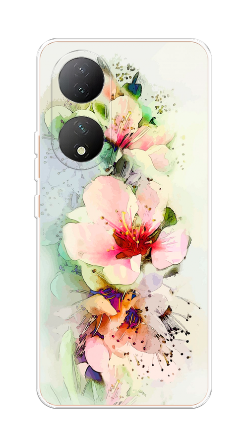 

Чехол на Vivo Y100 "Нежные цветы", Зеленый;розовый, 268250-2