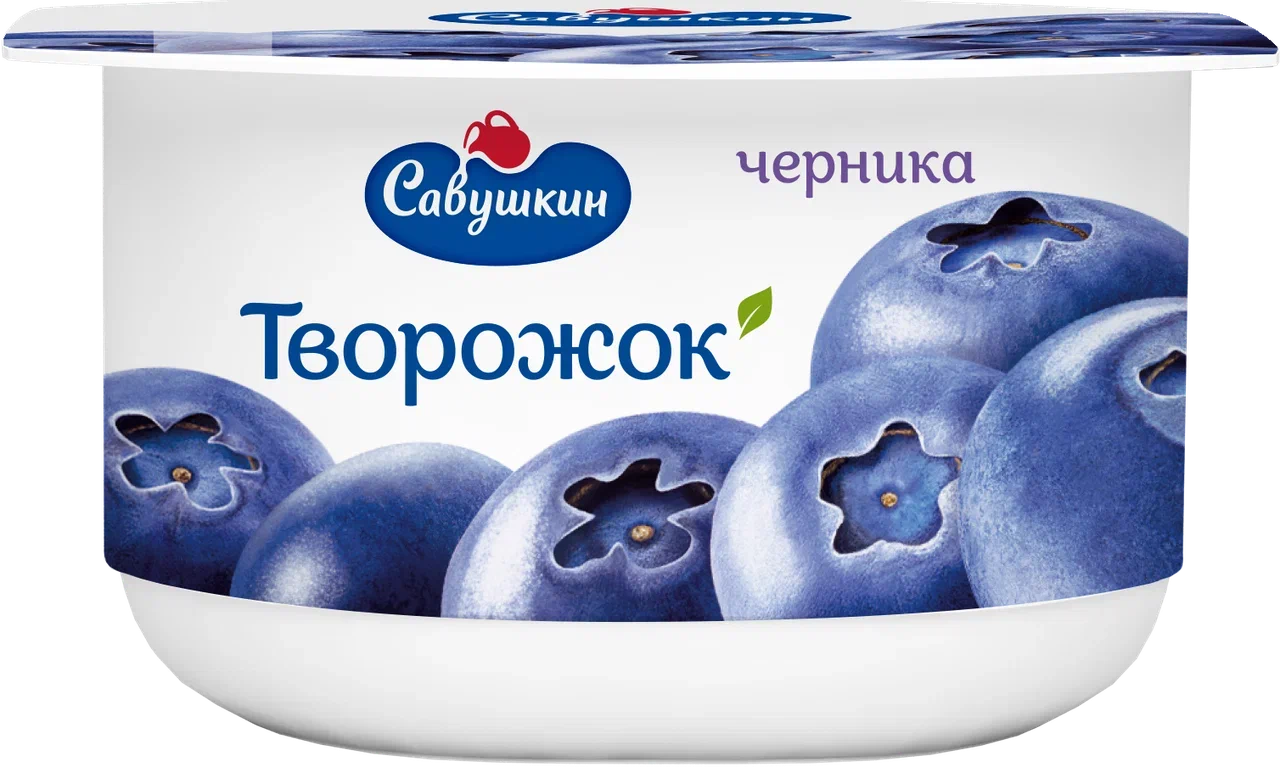 Паста творожная Савушкин черника, 3,5%, 120 г