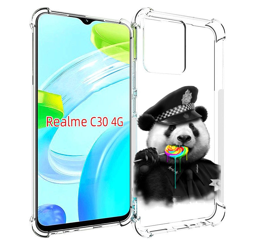 

Чехол MyPads Панда полиция для Realme C30 4G / Narzo 50i Prime, Прозрачный, Tocco