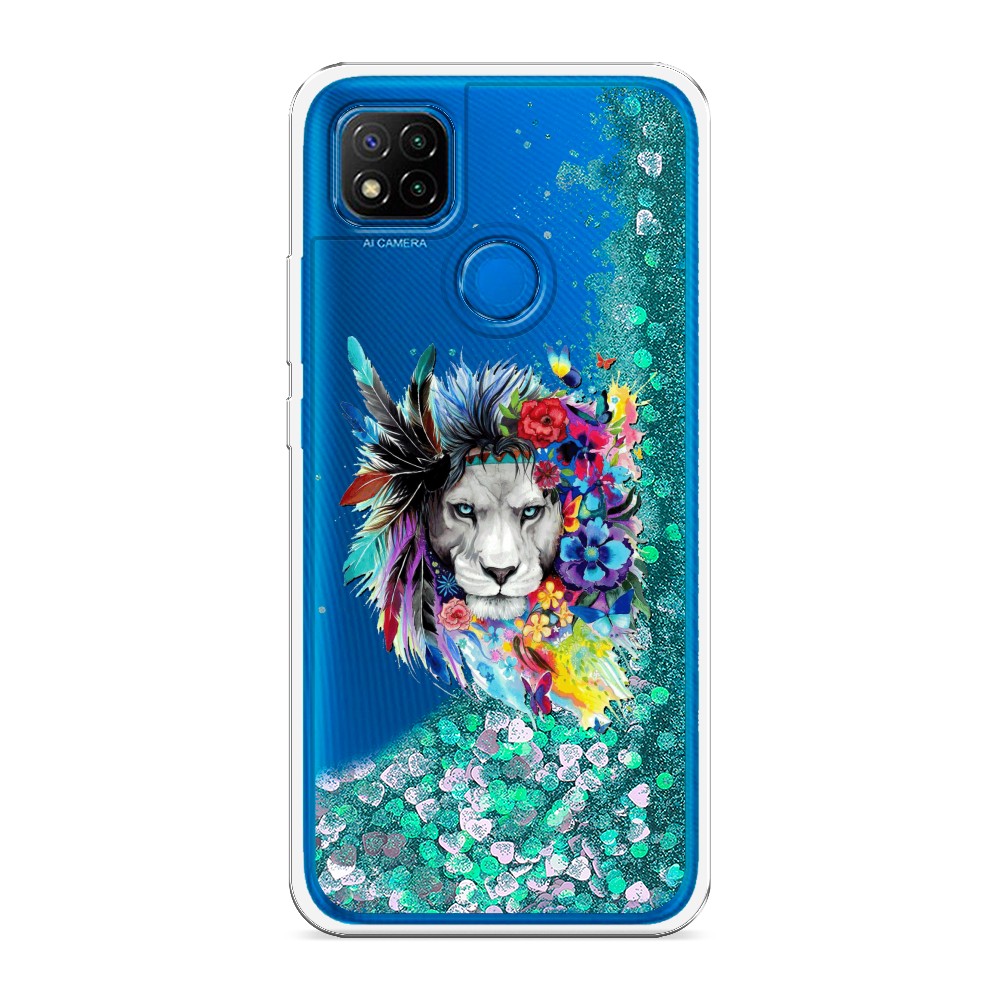 

Жидкий чехол с блестками "Гавайский лев" на Xiaomi Redmi 9C