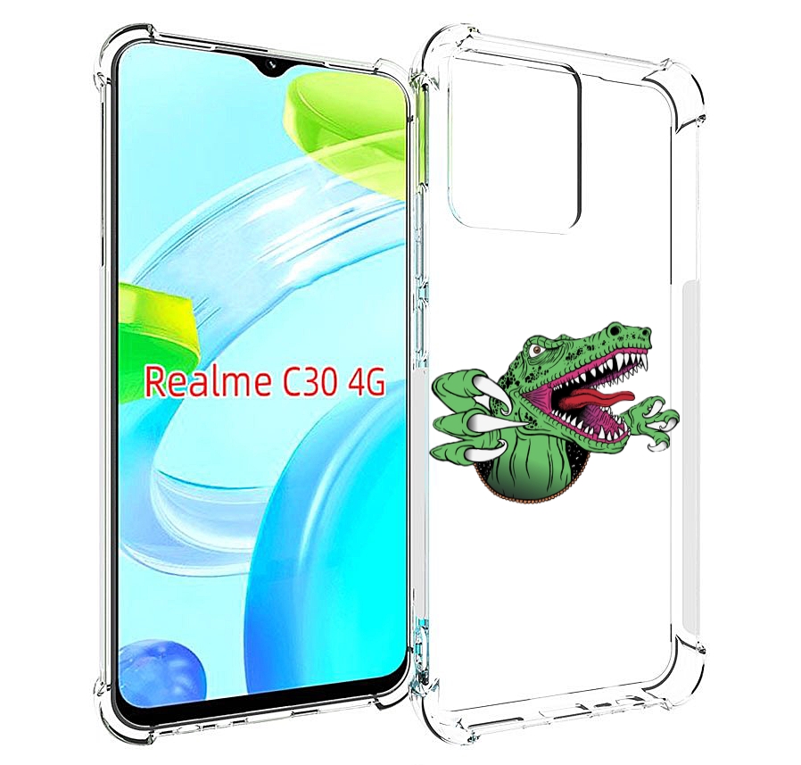 

Чехол MyPads Динозавр для Realme C30 4G / Narzo 50i Prime, Прозрачный, Tocco