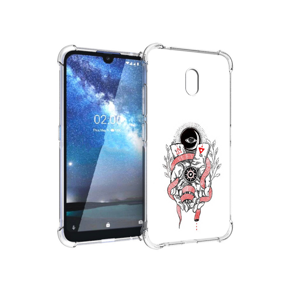 

Чехол MyPads Tocco для Nokia 2.2 абстрация связанные руки (PT134721.103.213), Прозрачный, Tocco
