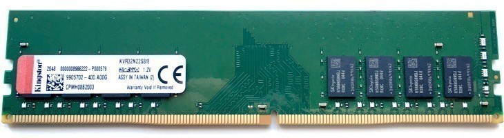 

Оперативная память Kingston (KVR32N22S8/8), DDR4 1x8Gb, 3200MHz