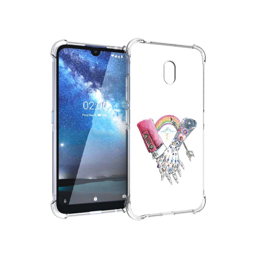 

Чехол MyPads Tocco для Nokia 2.2 абстракция руки в татуировках (PT134721.103.212), Прозрачный, Tocco