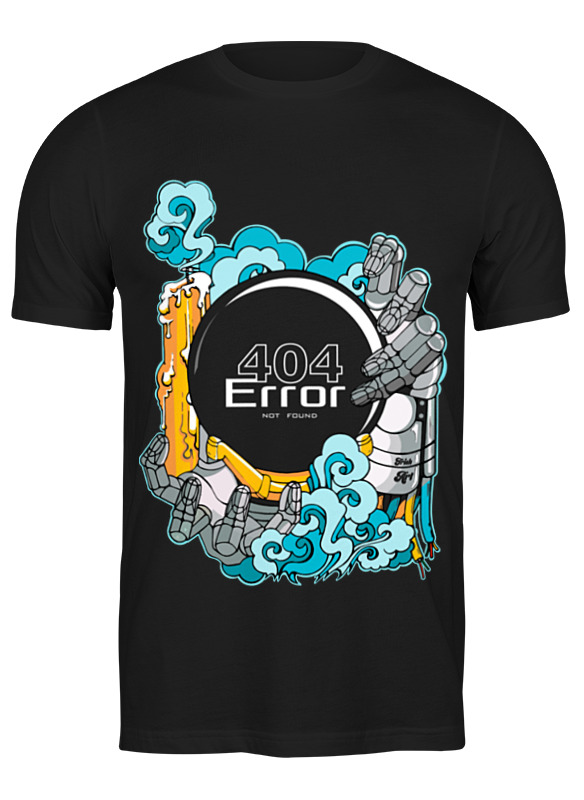 

Футболка мужская Printio Error404 2435760 черная M, Черный, Error404 2435760