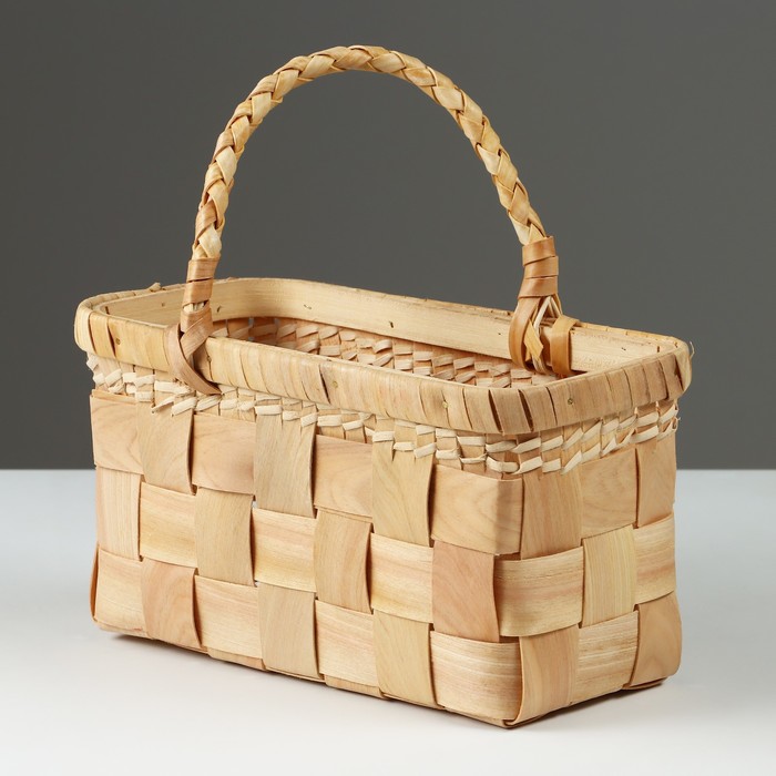 

Корзина плетеная 23 x 12 x 13/25 см, секвойя, Бежевый