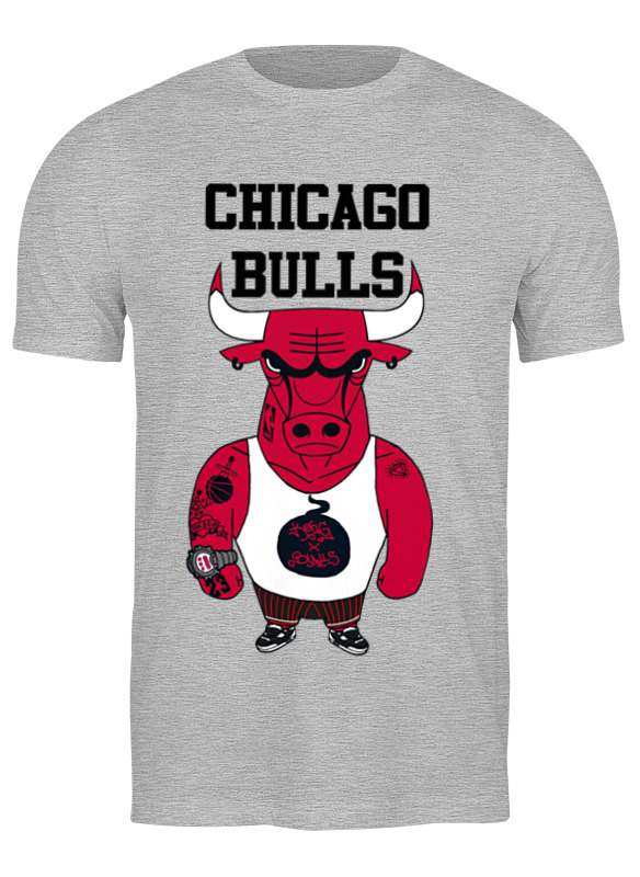 

Футболка мужская Printio Chicago bulls серая L, Серый, Chicago bulls