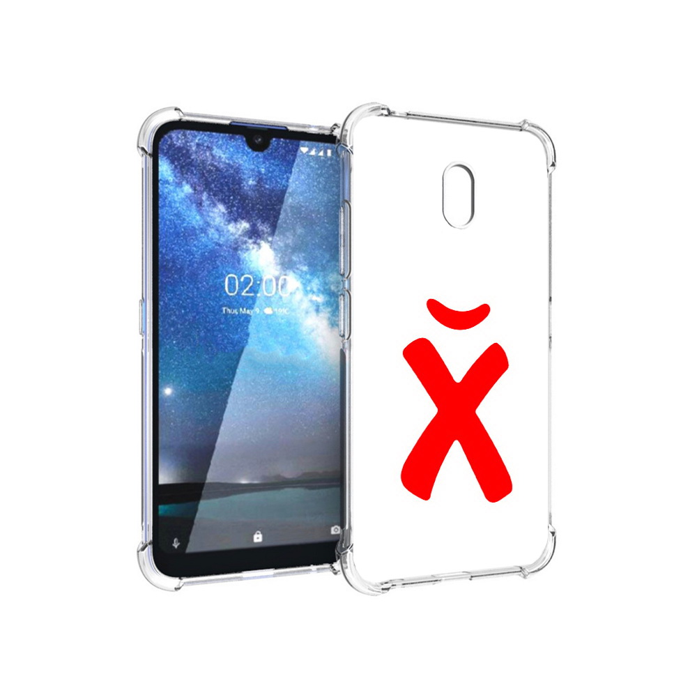 

Чехол MyPads Tocco для Nokia 2.2 абстракция буква х (PT134721.103.209), Прозрачный, Tocco