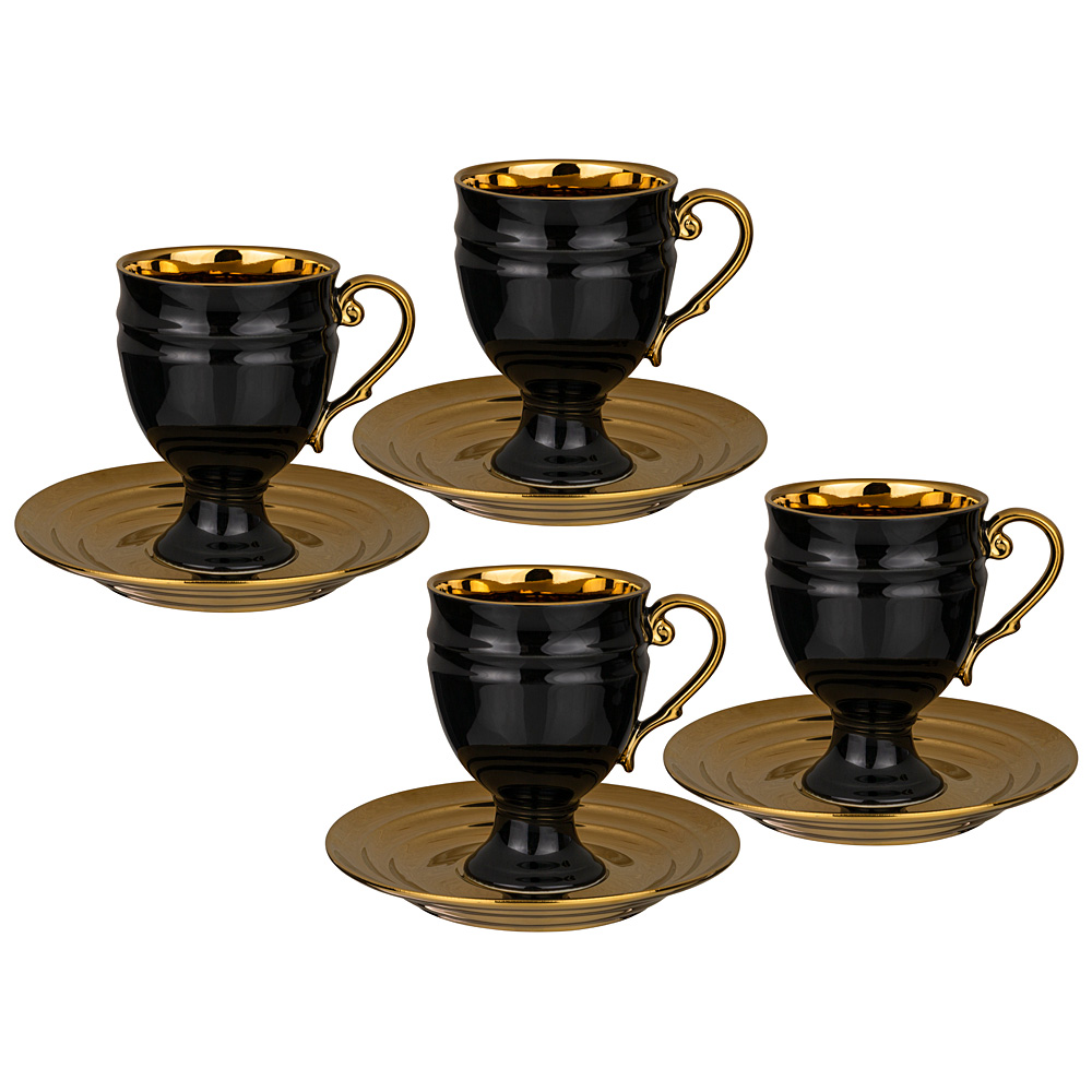 фото Чайный набор lefard на 4 персоны 8 предметов 250 мл черный lefard 91-104 cmielow