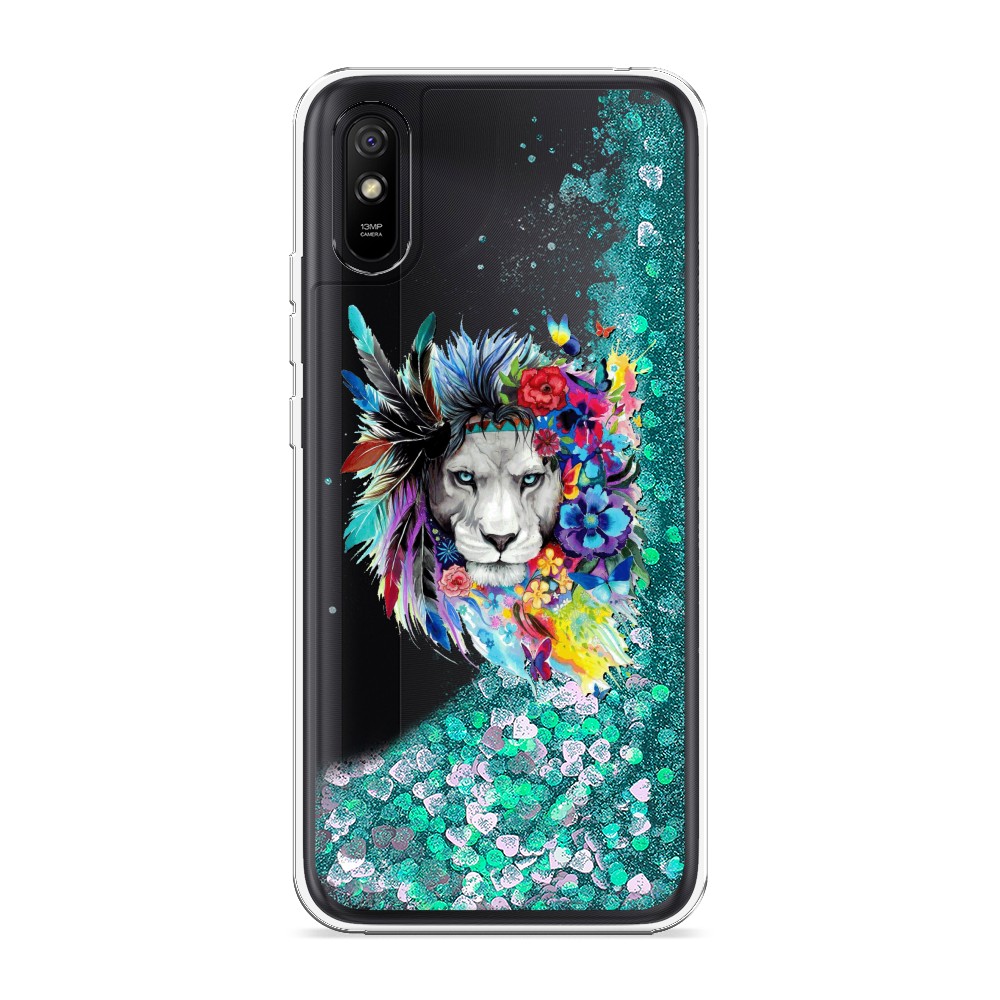 

Жидкий чехол с блестками "Гавайский лев" на Xiaomi Redmi 9A