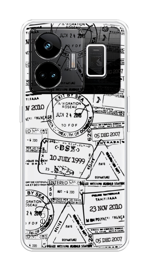 

Чехол на Realme GT Neo 5 5G/GT 3 "Visa stamps 2", Белый;черный;серый, 2513750-2