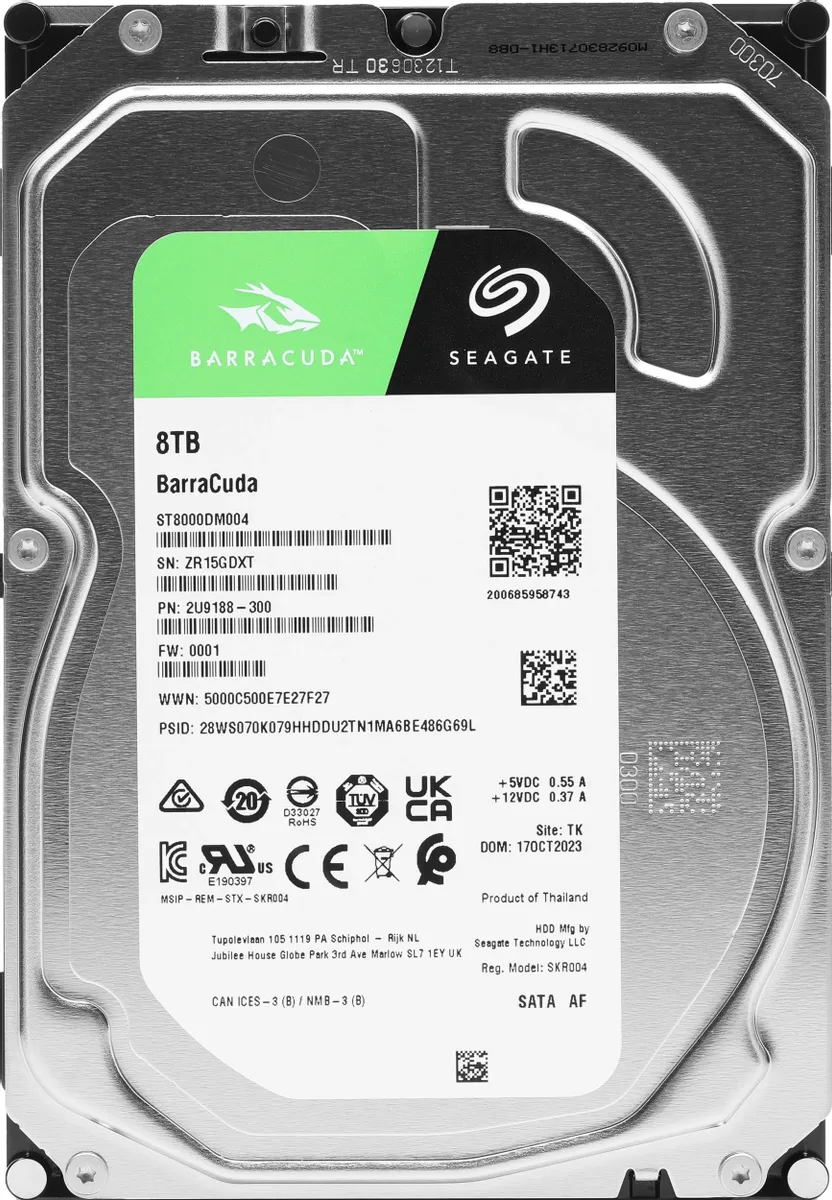 

Жесткий диск Seagate Barracuda 8 ТБ (ST8000DM004), Barracuda