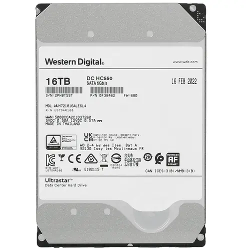 

Жесткий диск WD 16 ТБ (0F38462)