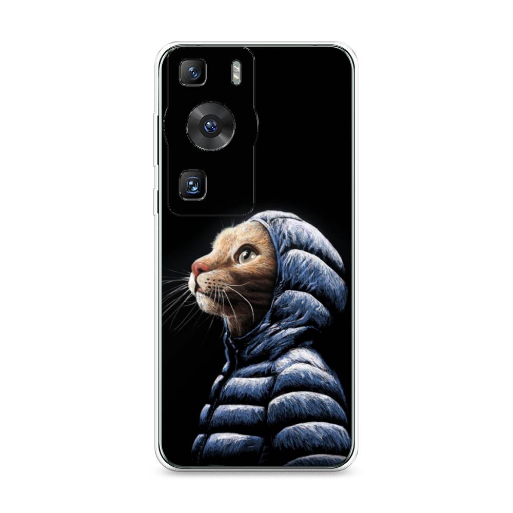 

Силиконовый чехол "Кот в капюшоне" на Huawei P60, Черный;синий;прозрачный