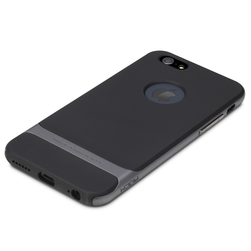 

Силиконовый чехол Rock Royce Series для Apple iPhone 6/6S Plus (5.5") - черно-серый