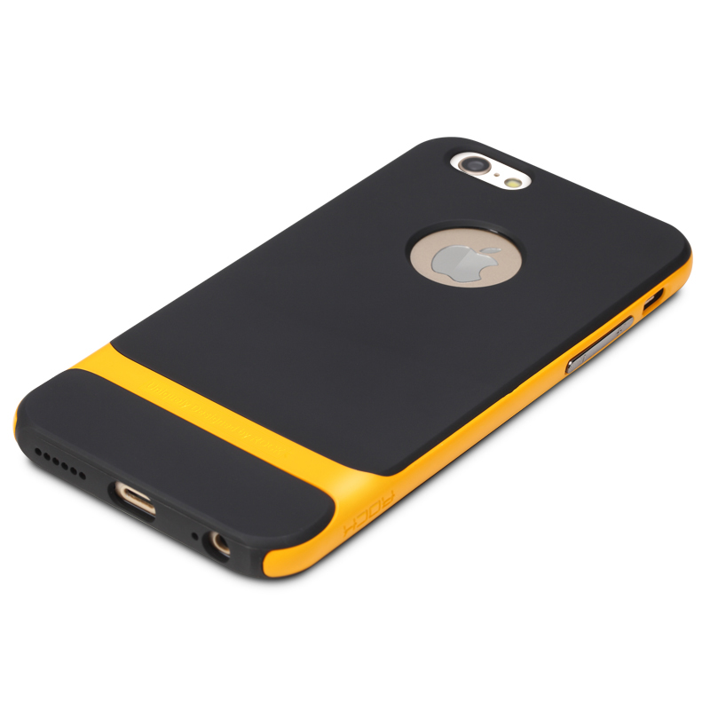 

Силиконовый чехол Rock Royce Series для Apple iPhone 6/6S Plus (5.5") - черно-оранжевый