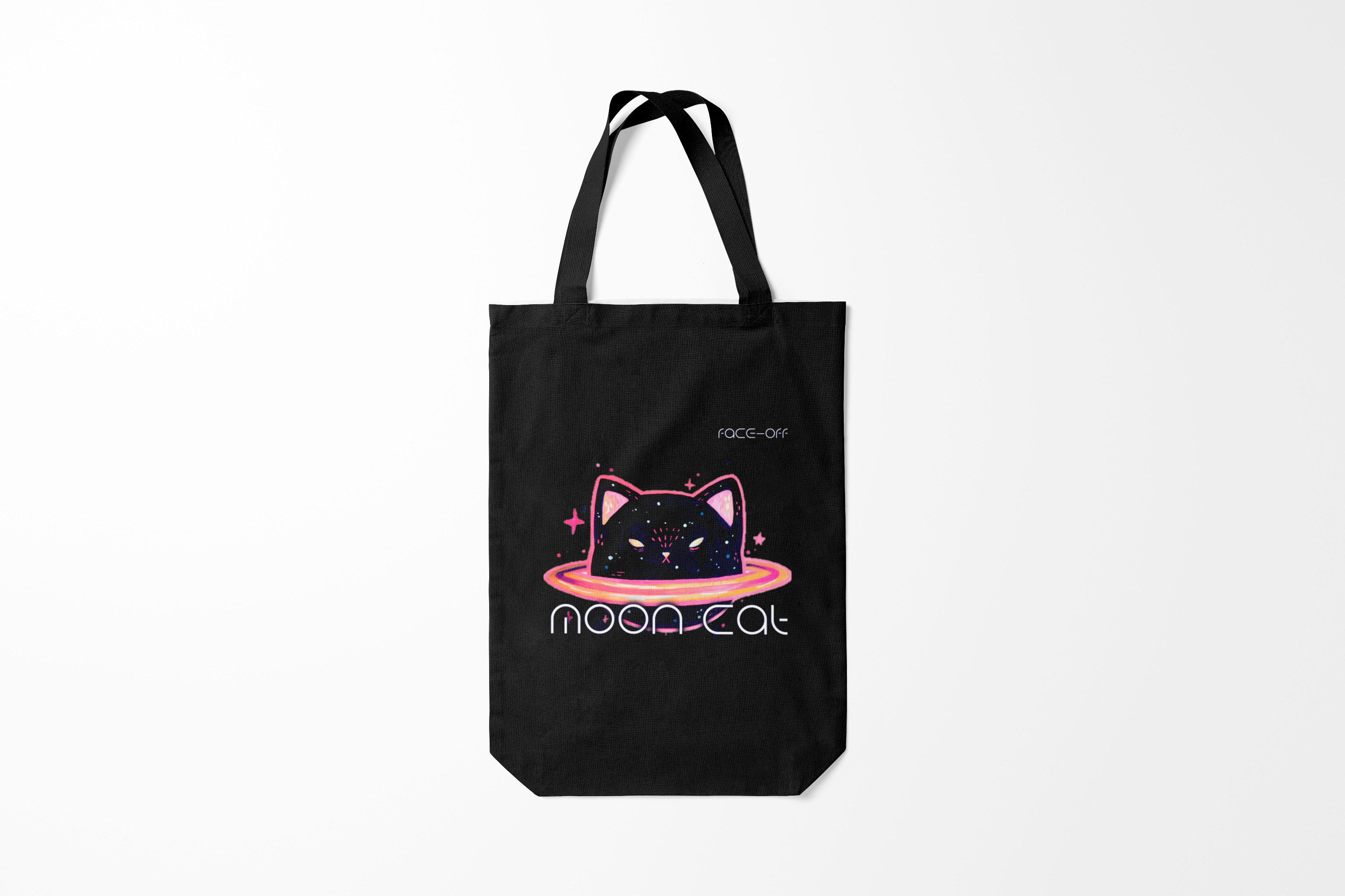 

Сумка шoппер унисекс Burnettie Разные Face Off Moon cat, черный, Разные Face Off Moon cat