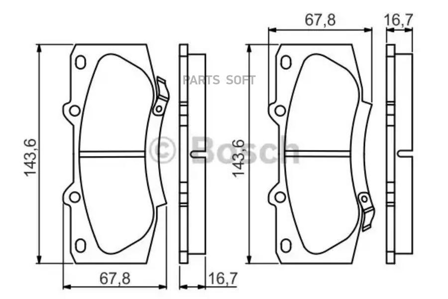 

Тормозные колодки Bosch передние 986495352