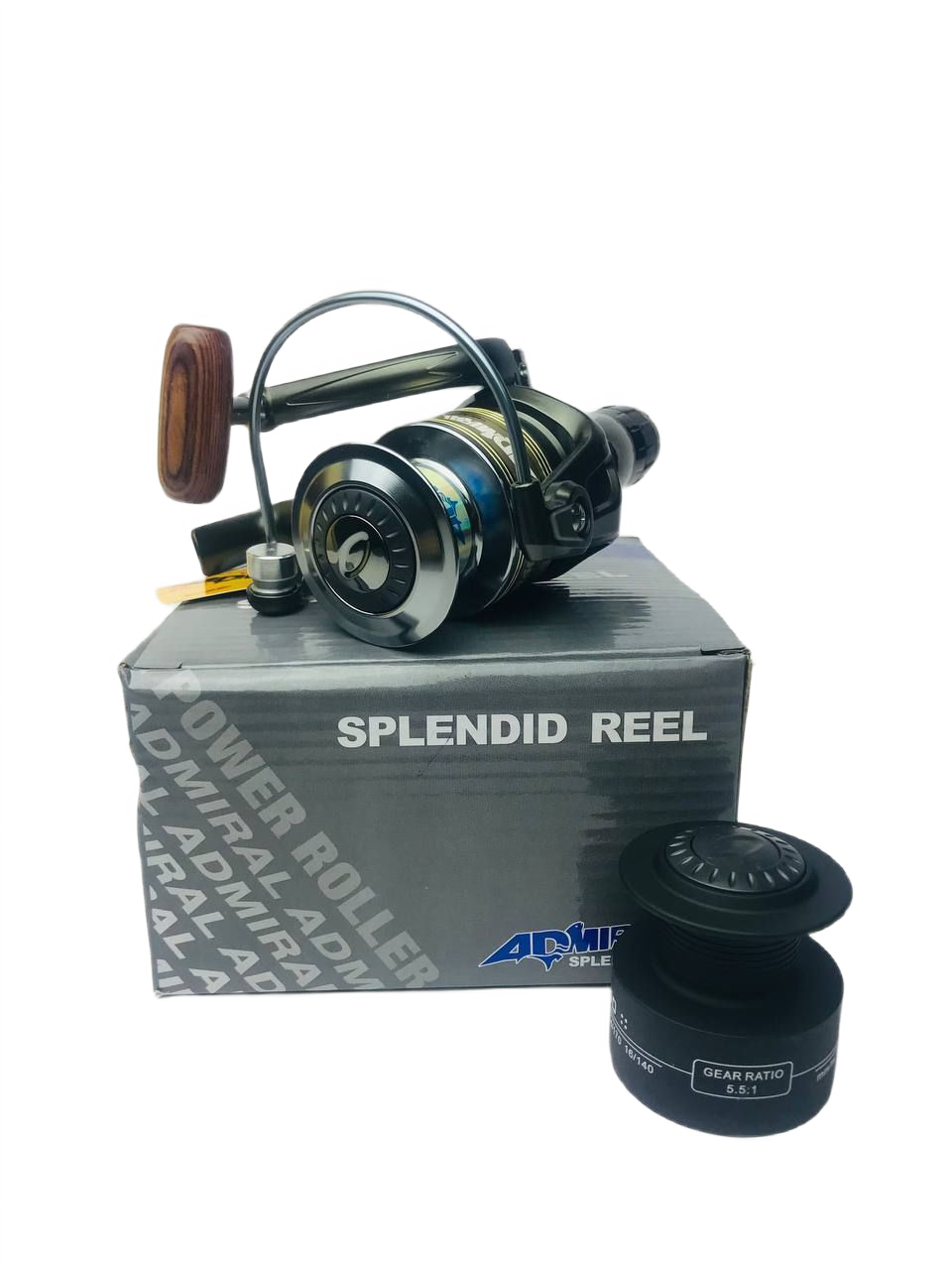 Катушка ADMIRAL AAR 4000 для спиннинга безынерционная для рыбалки + запасная шпуля