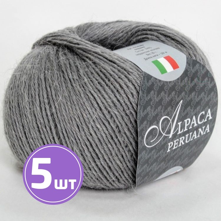 

Пряжа SEAM ALPACA PERUANA 517 мышиный 5 шт по 50 г, Серый