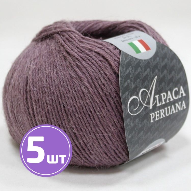 

Пряжа SEAM ALPACA PERUANA 4300 слива 5 шт по 50 г, Фиолетовый