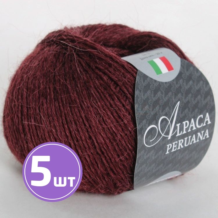 

Пряжа SEAM ALPACA PERUANA 3975 темно-бордовый 5 шт по 50 г